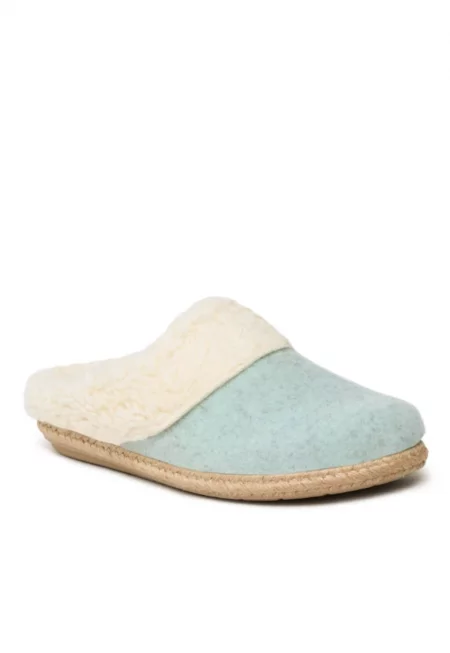 Дамски чехли -  Текстил - Сини - Син