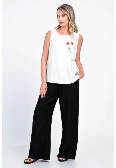 Дамски комплект -  Garden Flowers V345 - с ръчно рисувана картина