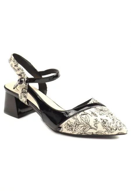 Дамски разкроени обувки 1396 15 - Бежов