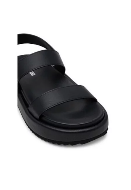 Дамски сандали - SA16155G1MTL0000 -  Естествена кожа - Черен