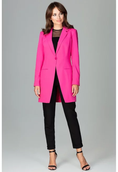 Дамско дълго яке - Ленитиф - Явонте - Розово - Розово
