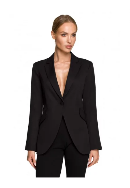 Дамско сако  Полиестер/Еластан - Черно