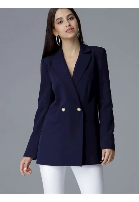 Дамско яке -  тъмносиньо - полиестер