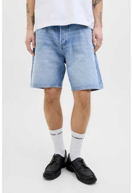 Дънкови бермуди - Светлосин меланж