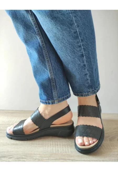 Ежедневни дамски сандали  12514Gt Mostar 01-N черни - Черен