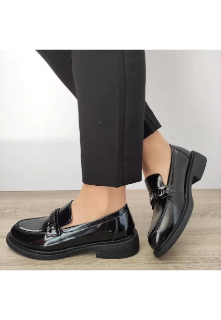 Ежедневни обувки Дамски  30025L черен лак - черен лак