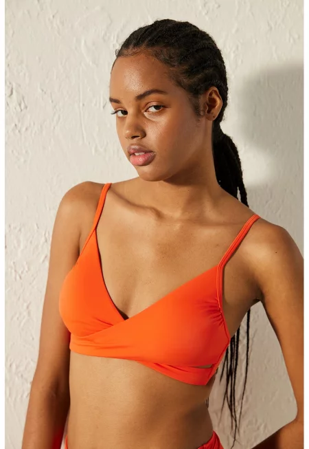 Горен бански с регуируеми презрамки - Оранжев