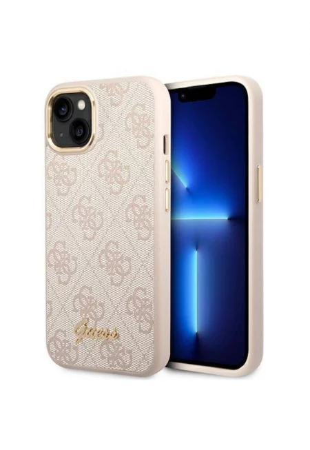 Калъф  PC/TPU 4G metallic - За iPhone 14 Plus - Розов