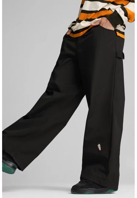 Карго панталон Carrots със свободна кройка - Черен