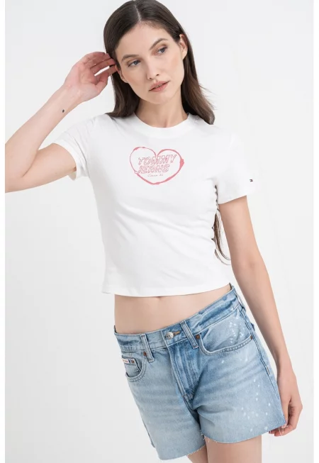 Къса тениска с лого