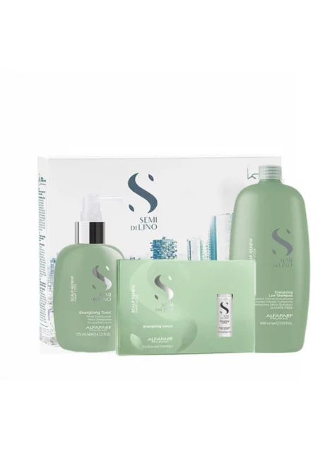 Комплект против косопад  Scalp Energizing - Шампоан 1000 мл - Тоник 125 мл - Лосион 12x10 мл