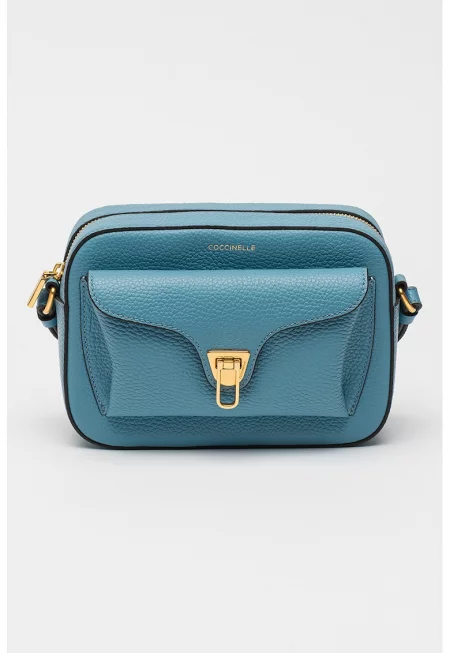 Кожена чанта през рамо Beat Soft - Светлосин