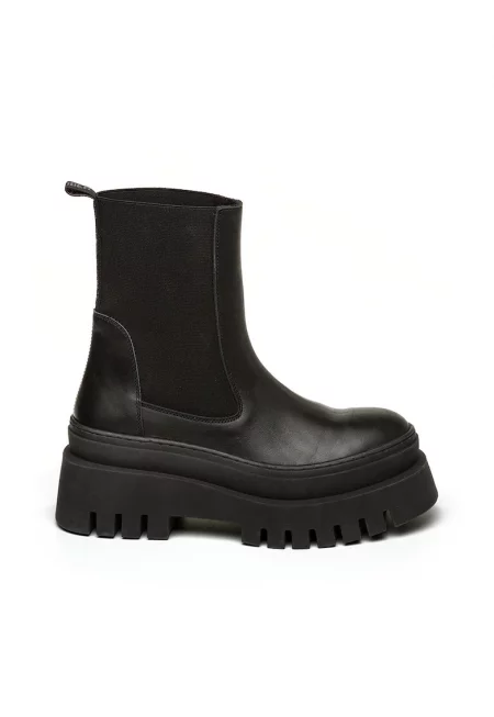 Кожени боти Chelsea Cassandra - Черен
