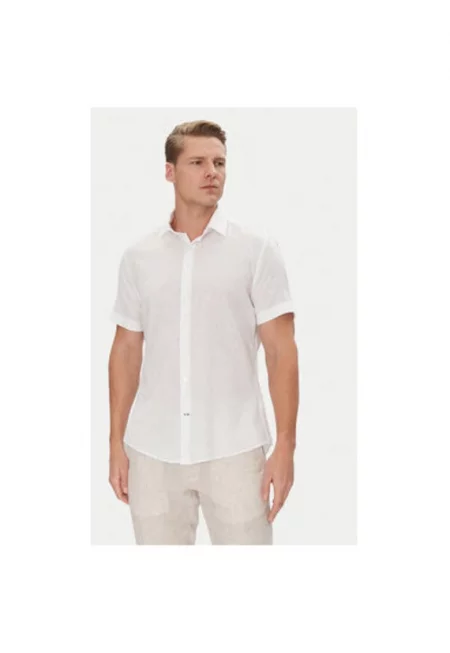 Мъжка риза  10019745 30047056 - памук/лен - екрю - Екрю