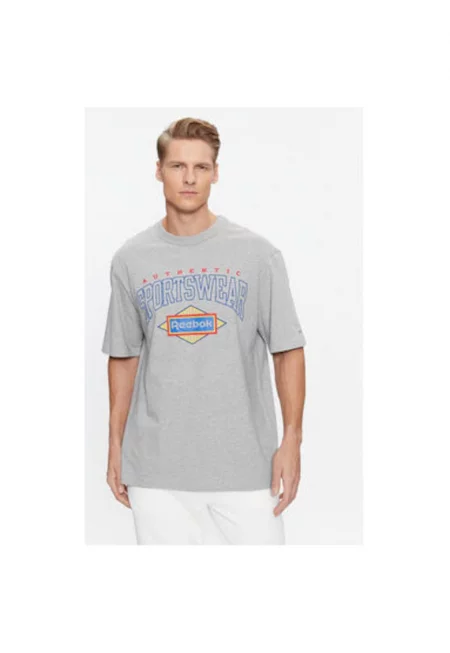 Мъжка тениска -  302533596 - Памук - Сив - Сив