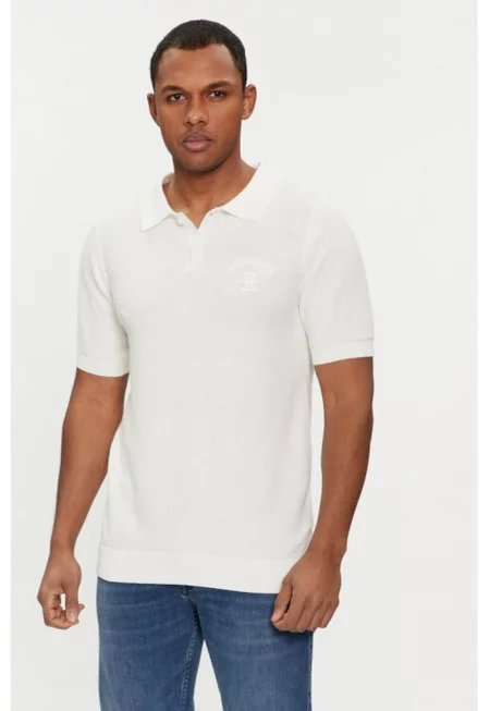 Мъжка тениска -  303886509 - Памук - Бяла - Бял