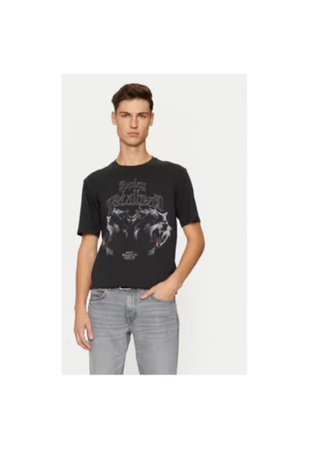 Мъжка тениска -  304398247 - Памук - Черен - Черен