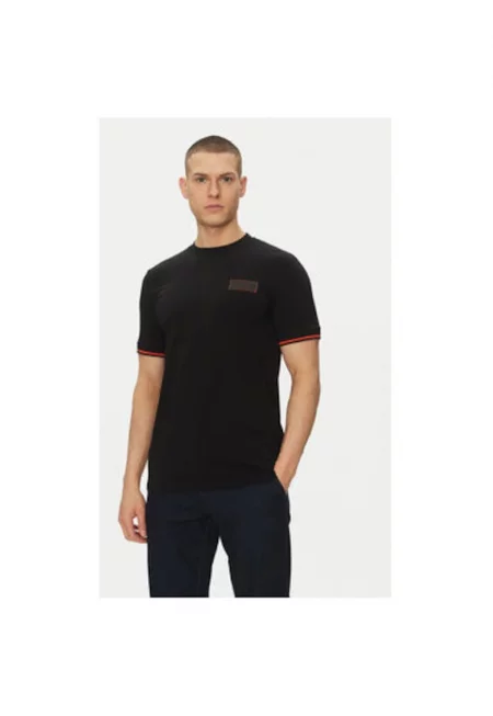 Мъжка тениска  755020 552221 - Памук - Черен - Черен