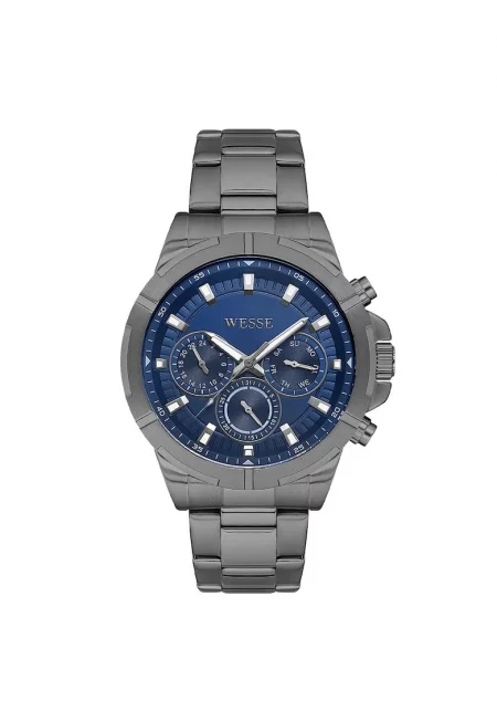 Мъжки часовник  WWG205208 - 46 мм - сива стоманена каишка - водоустойчив на 5 ATM