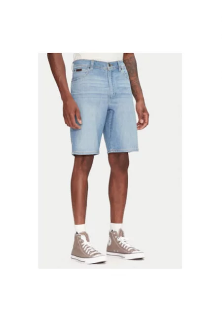 Мъжки шорти  112362508 - Дънкови - памук/полиестер - син - Син