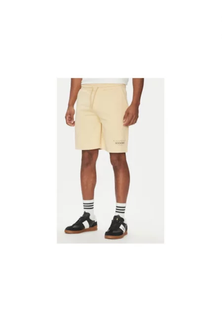 Мъжки спортни шорти  UMP25007BE - памук/полиестер - бежов - Бежов