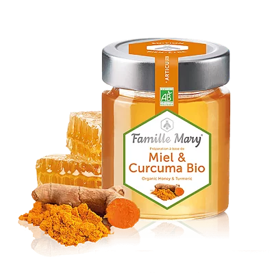 Мед и куркума био - Miel & Curcuma Bio, 170 g