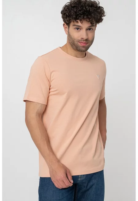 Памучна тениска с овално деколте