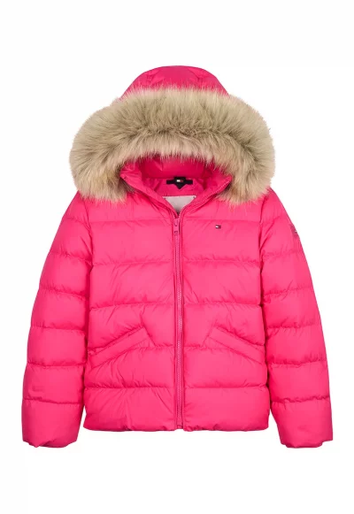 Пухено зимно яке с качулка