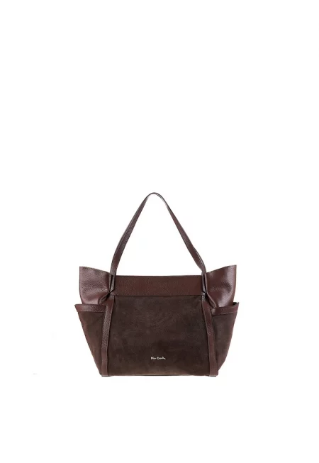 Ръчна чанта Sereia от кожа и велур