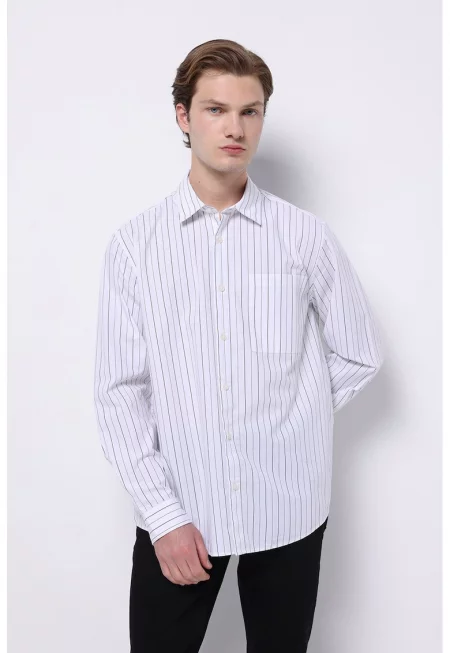 Раирана риза с дълги ръкави