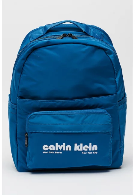 Раница с лого и външен джоб - Син