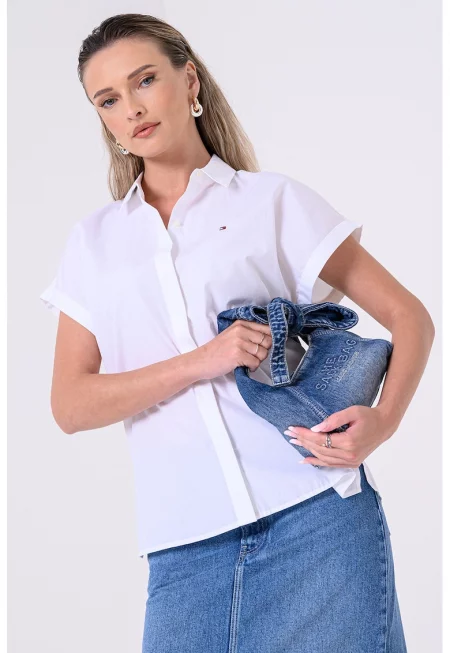 Риза от органичен памук с къси ръкави