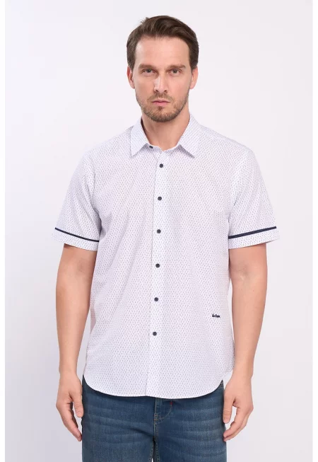 Риза с щампа и къси ръкави