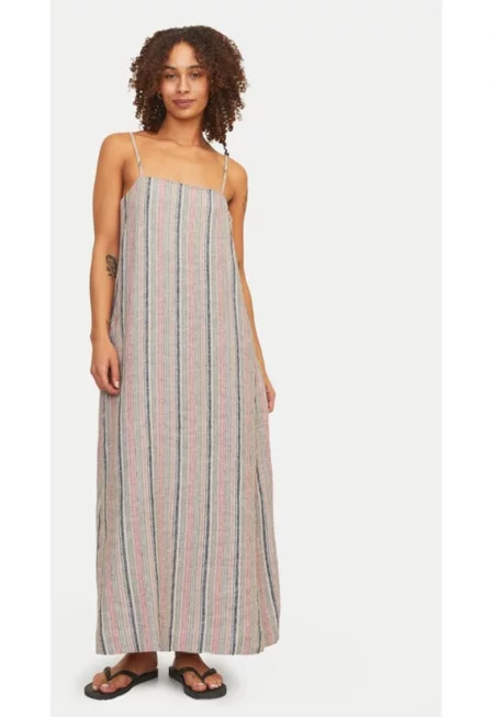 Рокля -  15685 - Лен/Вискоза - Многоцветна