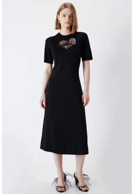 Рокля с отвори - Черен