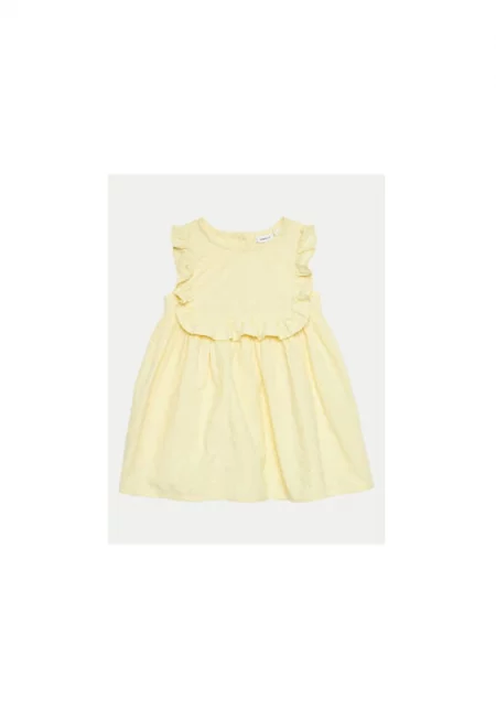 Рокля за момиче -  523251 - Жълта - Памук - 92 см