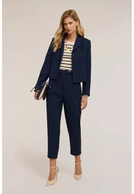 Сако с джобове на гърдите - Тъмносин