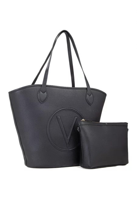 Шопинг чанта от еко кожа с релефно лого