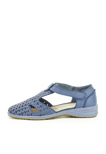 Сини балерини от естествена кожа 5112 M3 13056