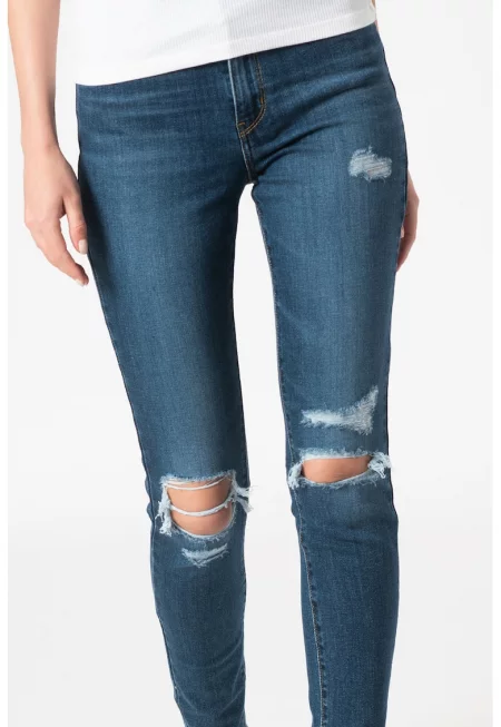 Скини дънки 721® c висока талия - Тъмносин