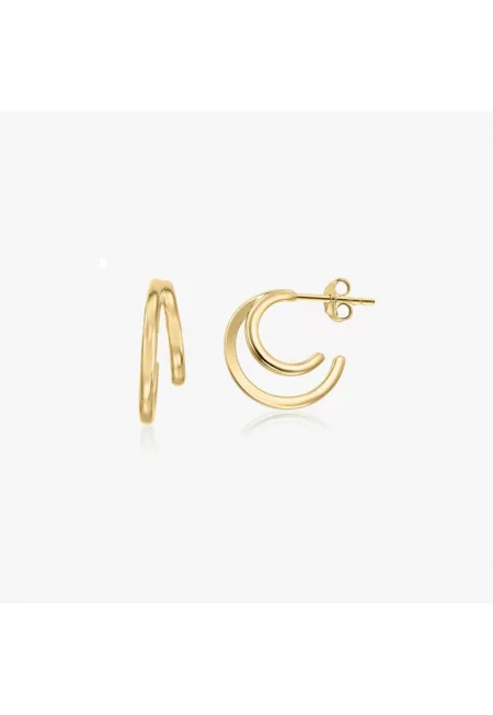 Сребърни обеци Golden Siamese