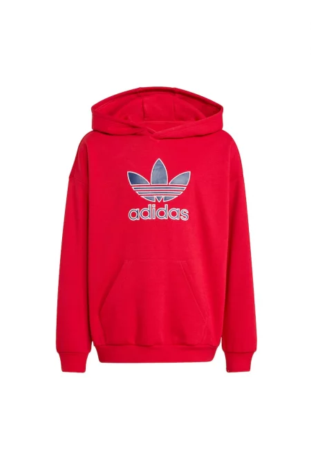 Суичър с кенгуру джоб с лого - стандартна кройка