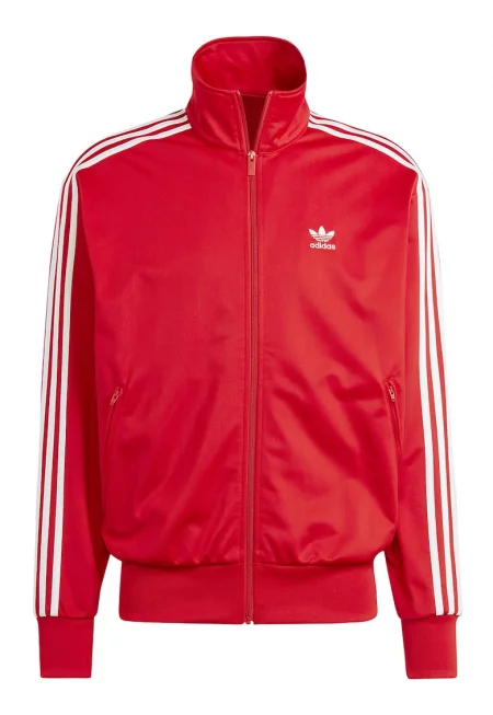 Суитшърт Firebird с цип и висока яка - Червен/Бял