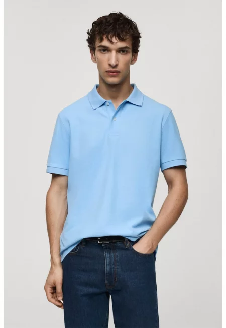 Тениска Rea от памучно пике с яка