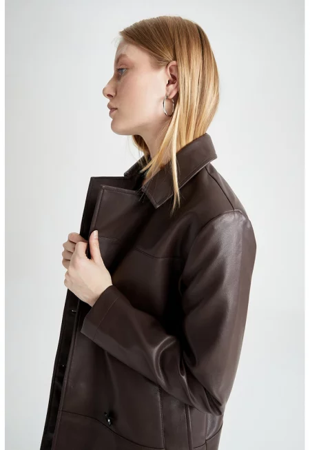 Тренч от еко кожа