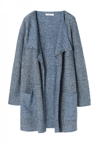 Уголемена жилетка с отворен фронт