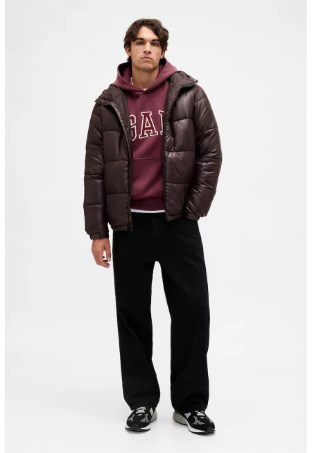 Уголемено худи с джоб кенгуру - Тъмновиолетов