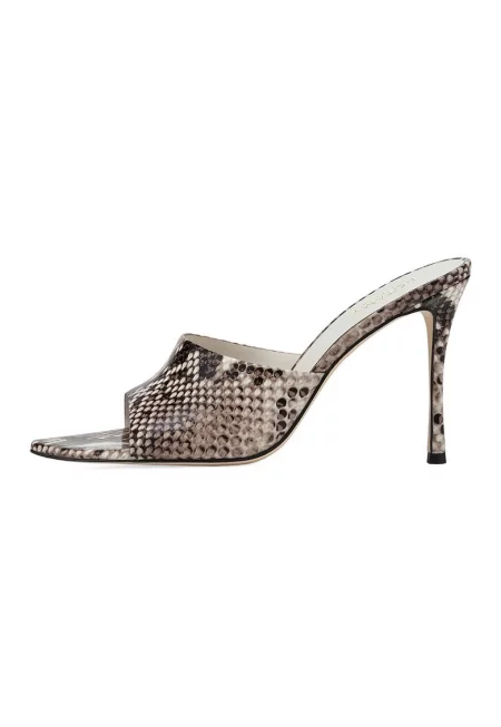 Велурени чехли - Тъмнокафяв/Бежов