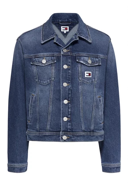 Яке от деним със захабен ефект