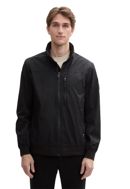 Яке с джобове встрани - Черен